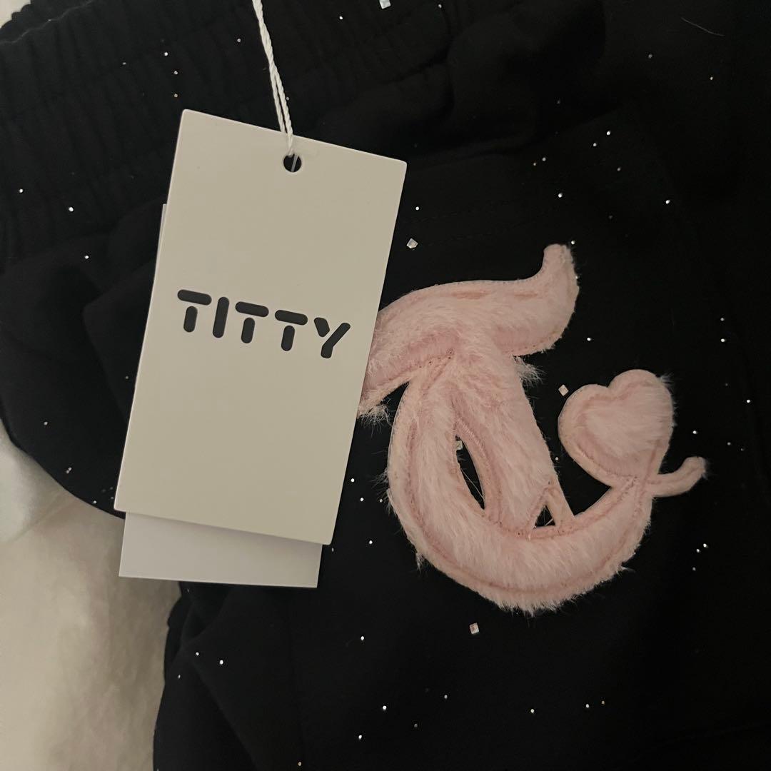 titty&Co. ラメクロススウェットパンツ