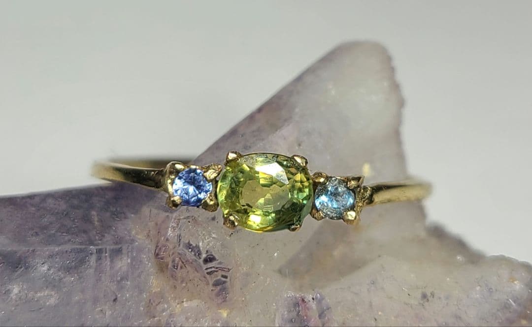 minはる美しい照り!!★バイカラーサファイア★リングオーダー