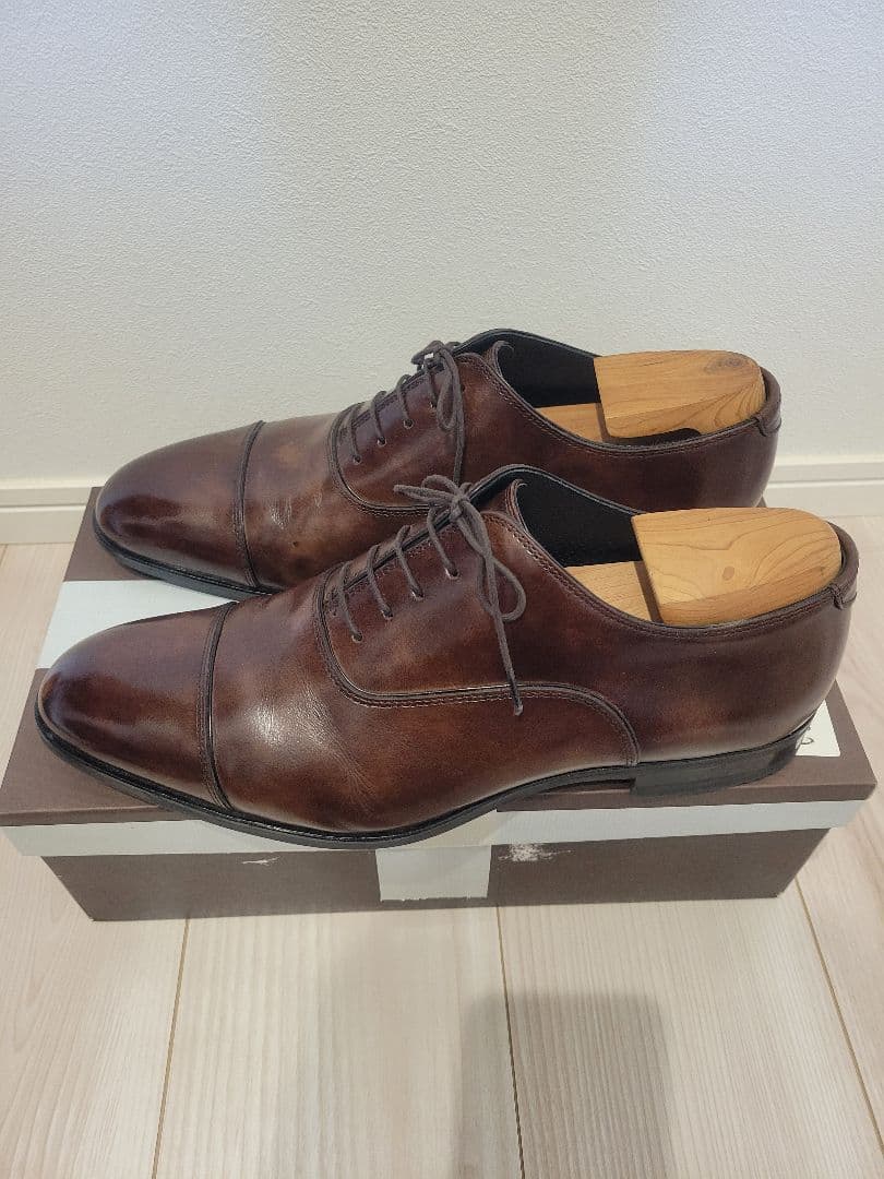 【美品】マドラス M421 内羽根ストレートチップ ビジネスシューズ ブラウン