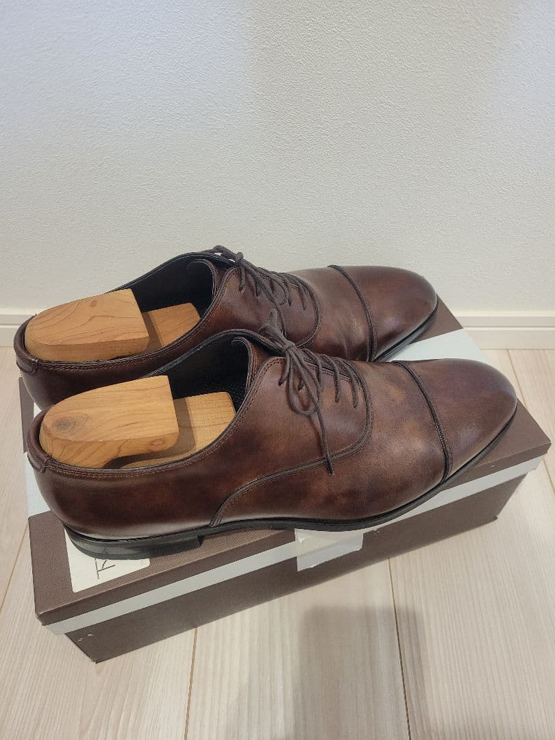 【美品】マドラス M421 内羽根ストレートチップ ビジネスシューズ ブラウン