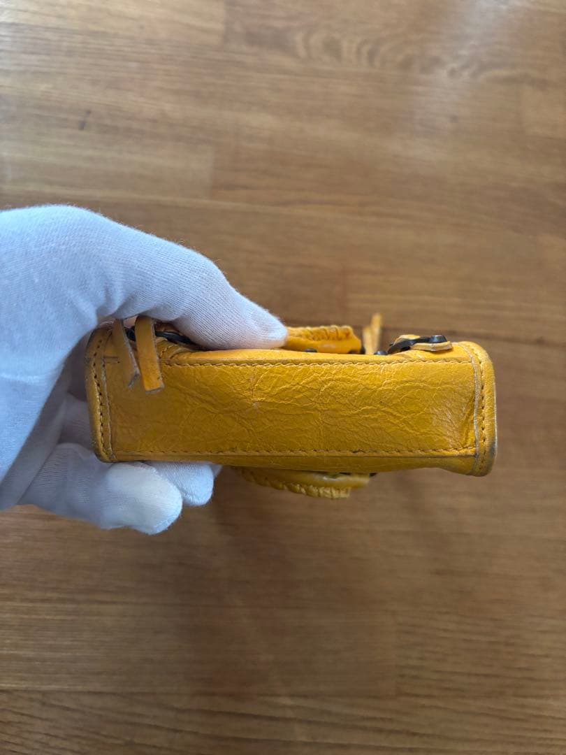 12B614/バレンシアガ/バッグチャーム/チャーム/シティ/キーリング/黄色