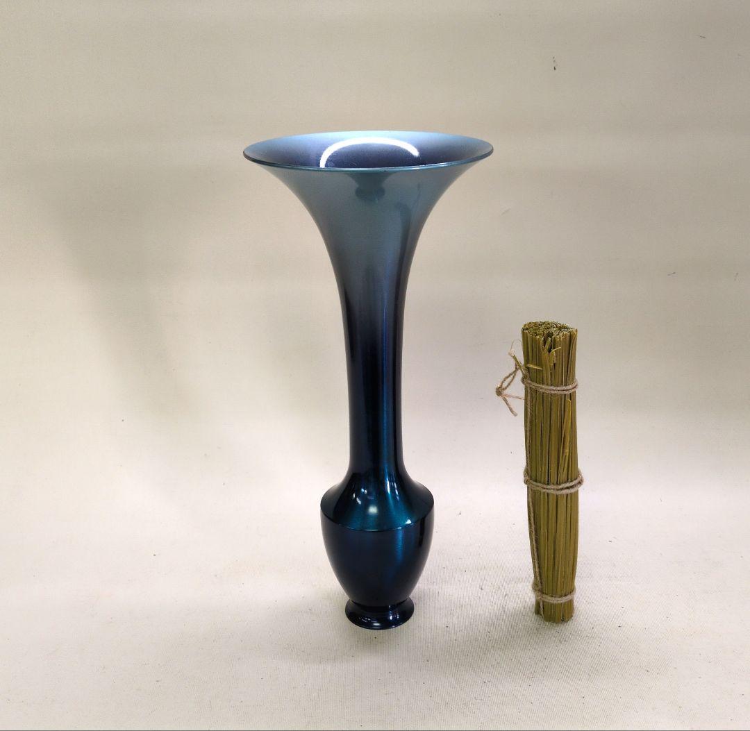 銅製花器　こみわら付き　池坊好み　池坊花器