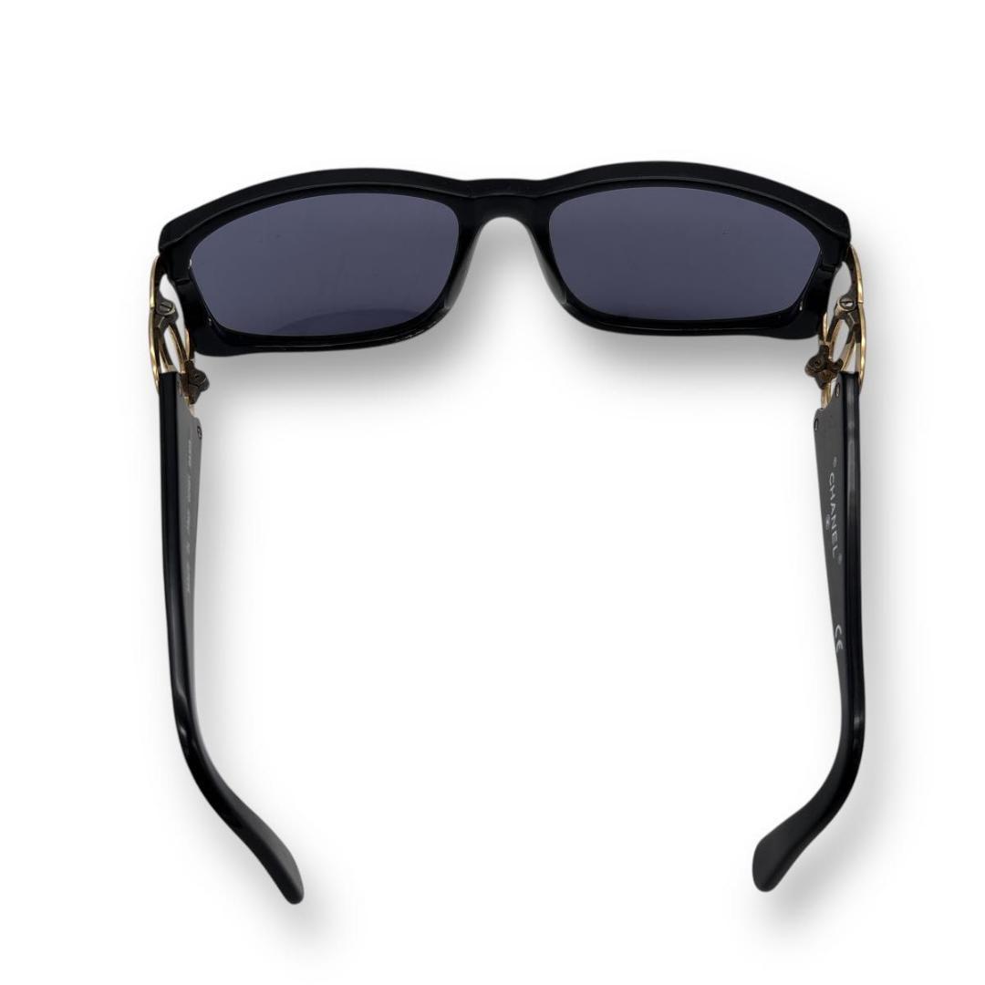 CHANEL sunglasses BLACK coco case gold ④