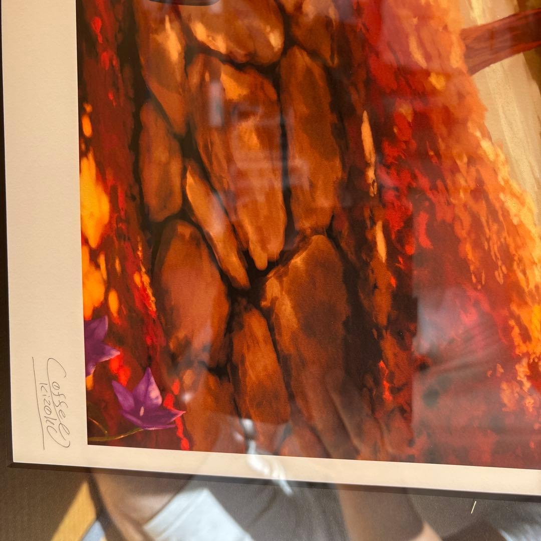 珈琲貴族　秋想い　アールビバン　版画　限定生産　サイン