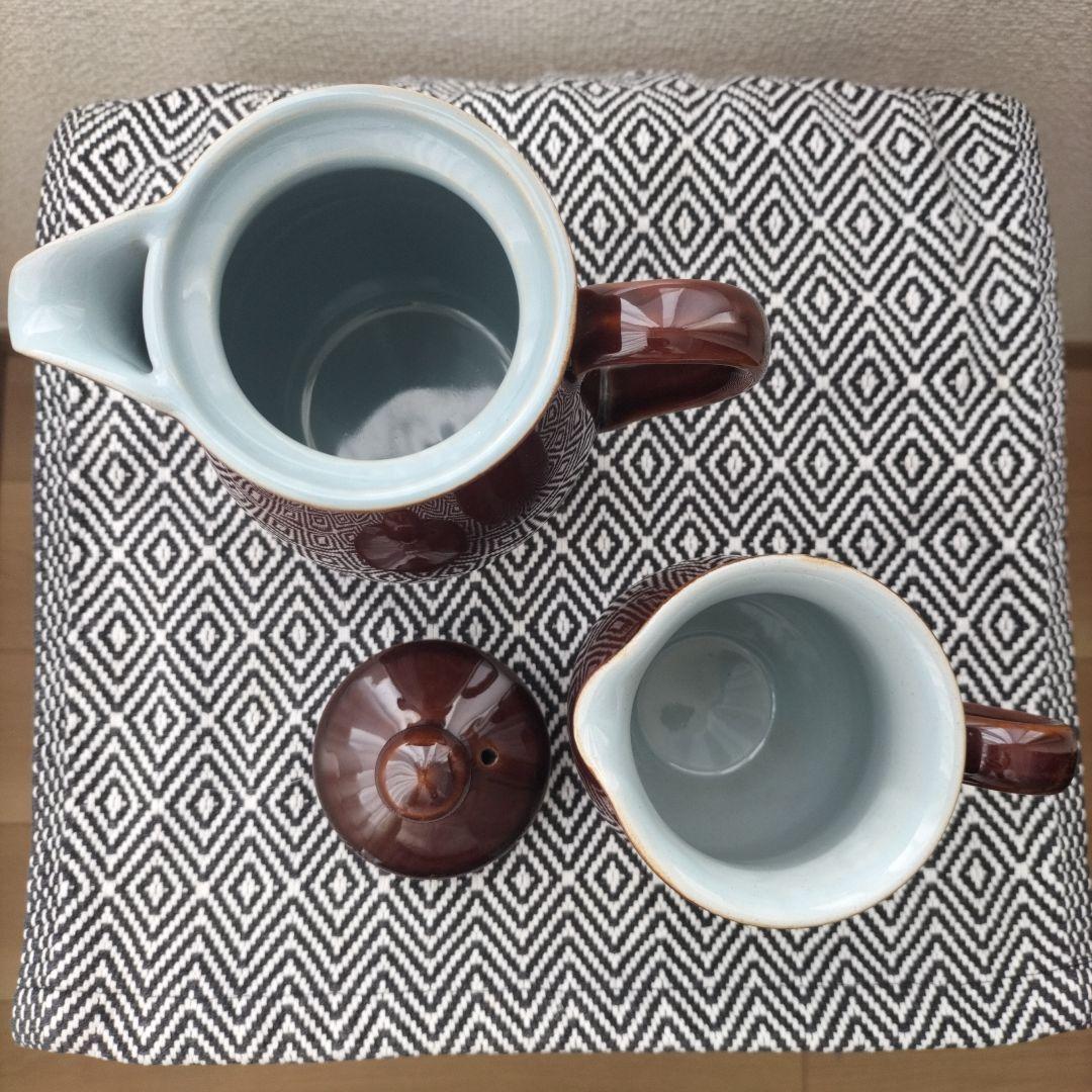 イギリス　ビンテージ　denby コーヒーポット　＆　クリーマー