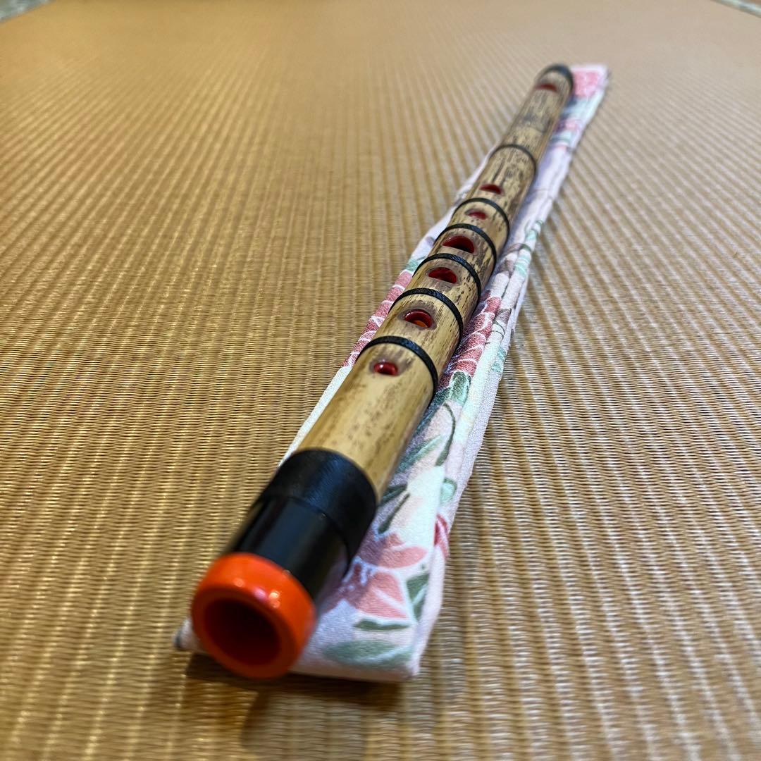 ※お盆SALE価格　天雅笛（特製）2尺５寸管（武田天雅作）横笛 拭き漆塗