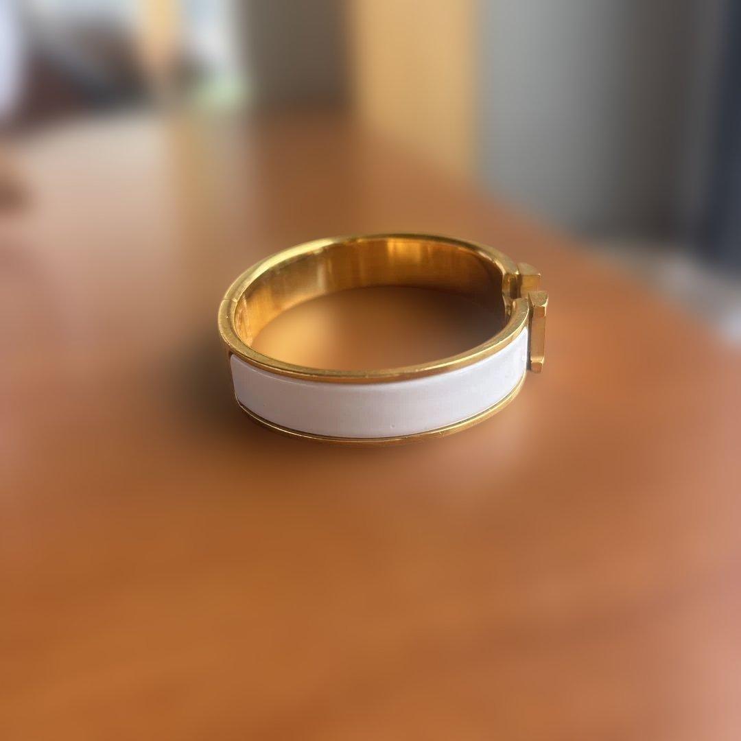 エルメス　クリックＨ　ホワイトゴールドバングルブレスレット