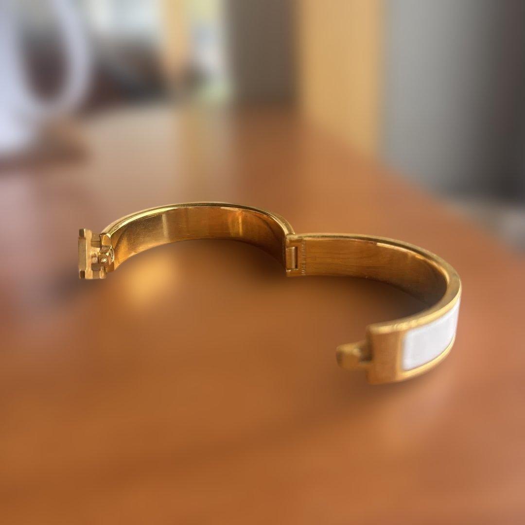 エルメス　クリックＨ　ホワイトゴールドバングルブレスレット