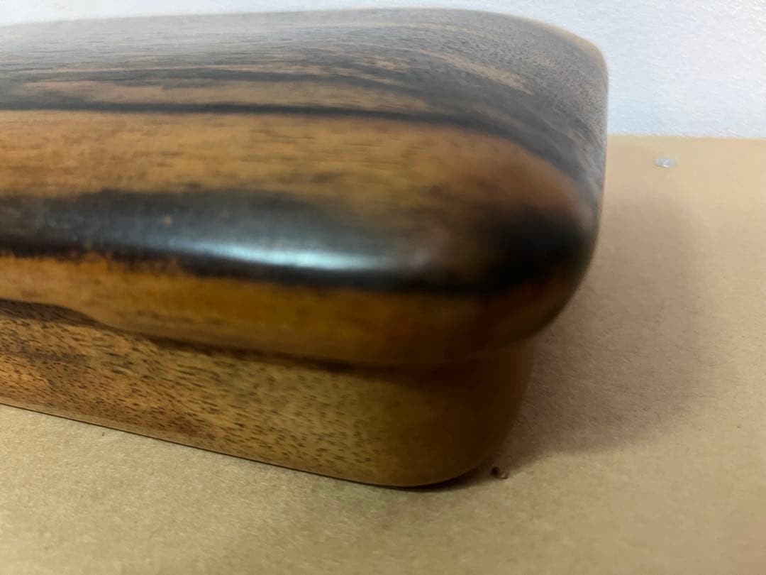 【希少・美品】黒柿 硯箱 書道具 平成元年購入品 木目美麗 共箱なし