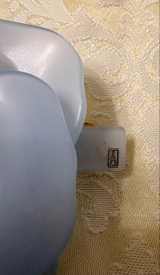 【★那菜】美品✨アレクサンドルドゥパリ カメリアバレッタ アイスブルー