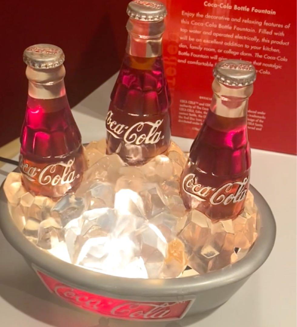 希少アメリカビンテージコカコーラボトル水が流れて光るクーラーボックスディスプレイ