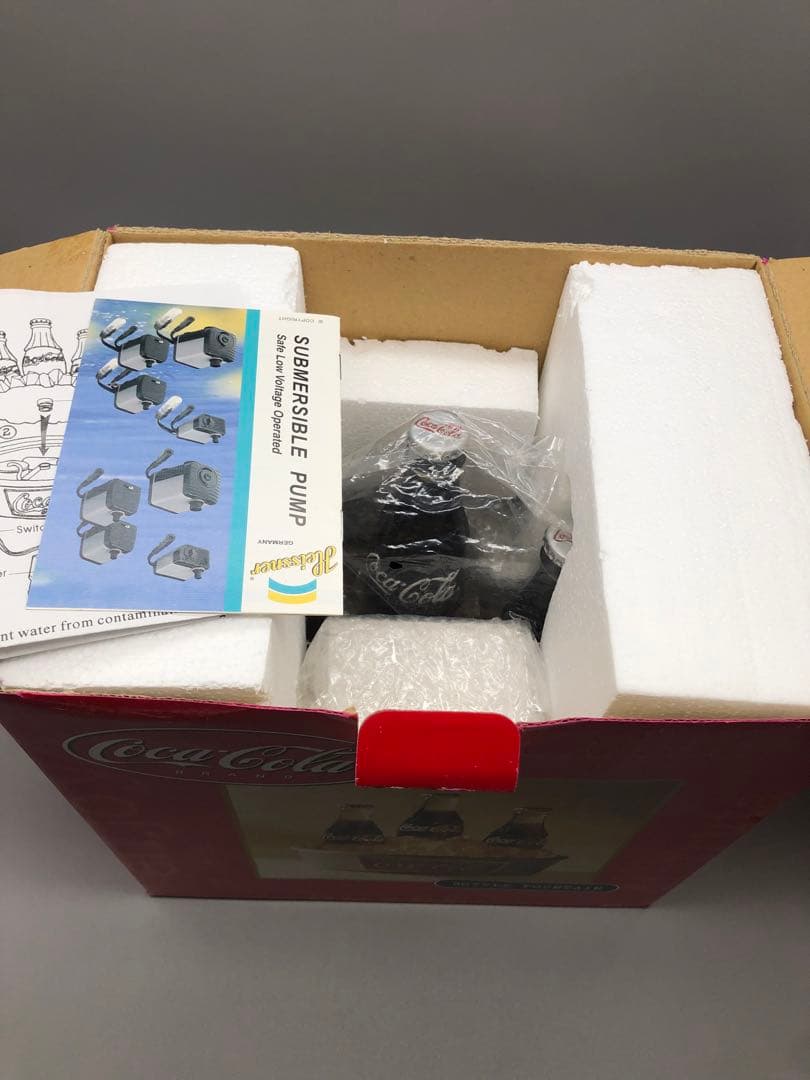 希少アメリカビンテージコカコーラボトル水が流れて光るクーラーボックスディスプレイ