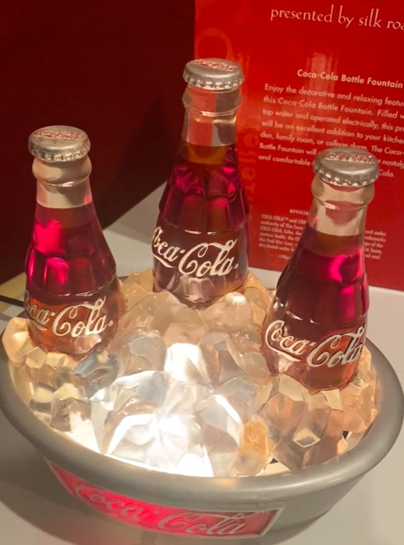 希少アメリカビンテージコカコーラボトル水が流れて光るクーラーボックスディスプレイ