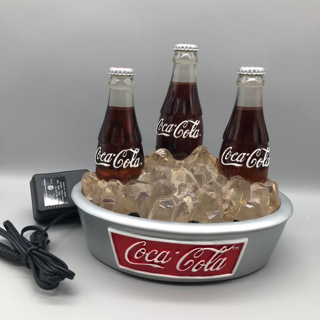 希少アメリカビンテージコカコーラボトル水が流れて光るクーラーボックスディスプレイ