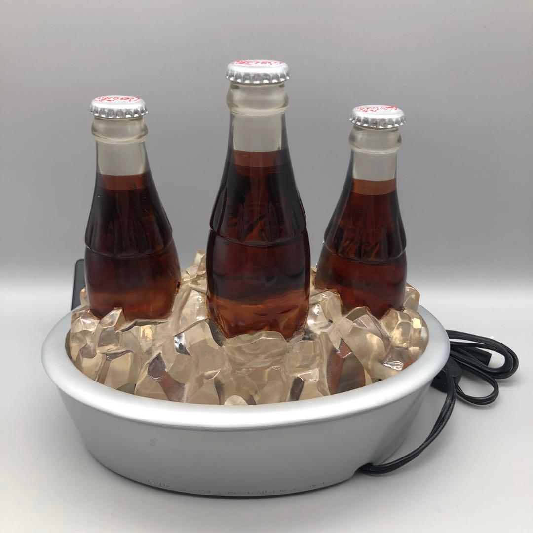 希少アメリカビンテージコカコーラボトル水が流れて光るクーラーボックスディスプレイ