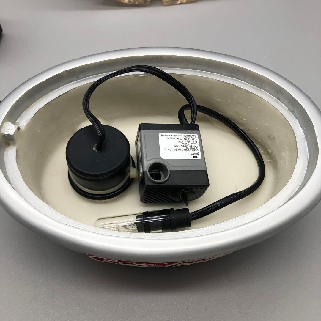 希少アメリカビンテージコカコーラボトル水が流れて光るクーラーボックスディスプレイ