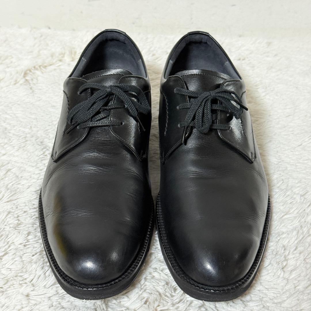 極美品✨アシックス　ランウォーク　ビジネスシューズ　レザー　黒　プレーントゥ