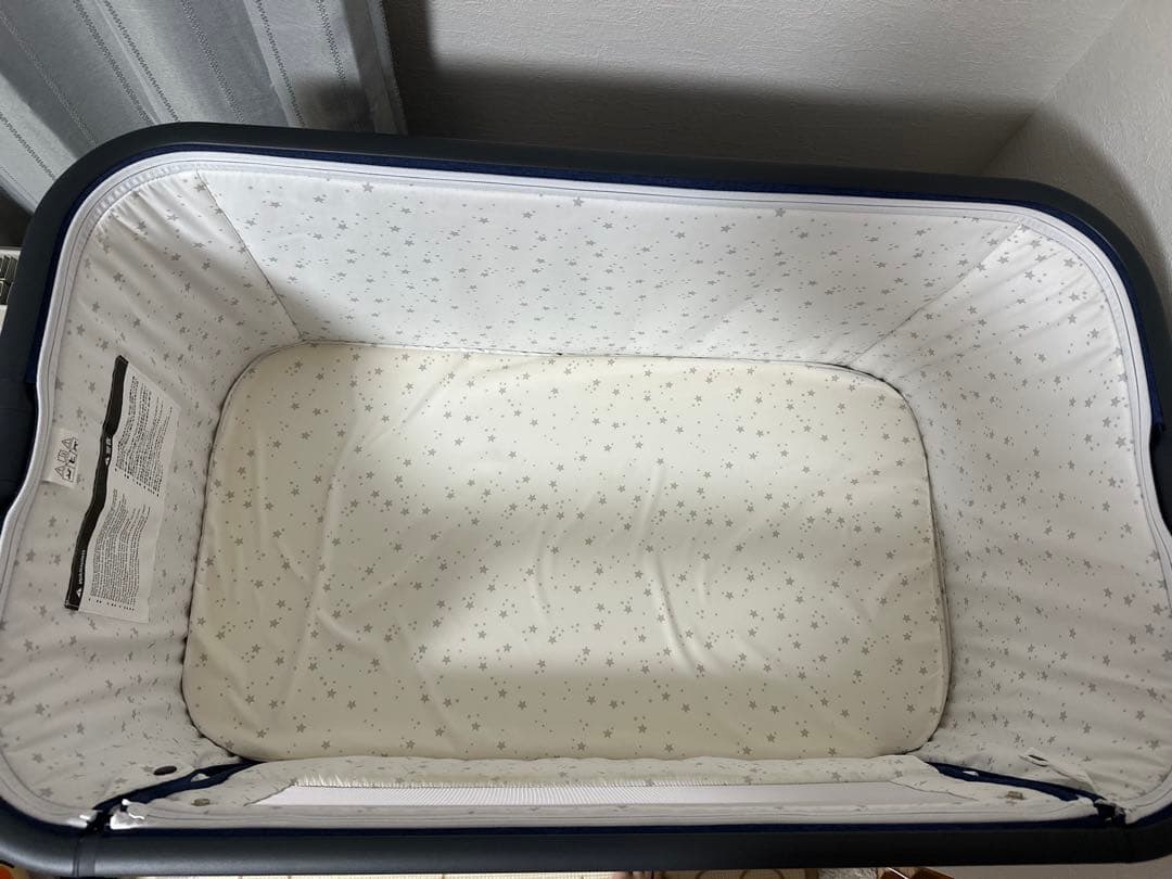 HZDMJ ベビーベッド ネイビー　美品