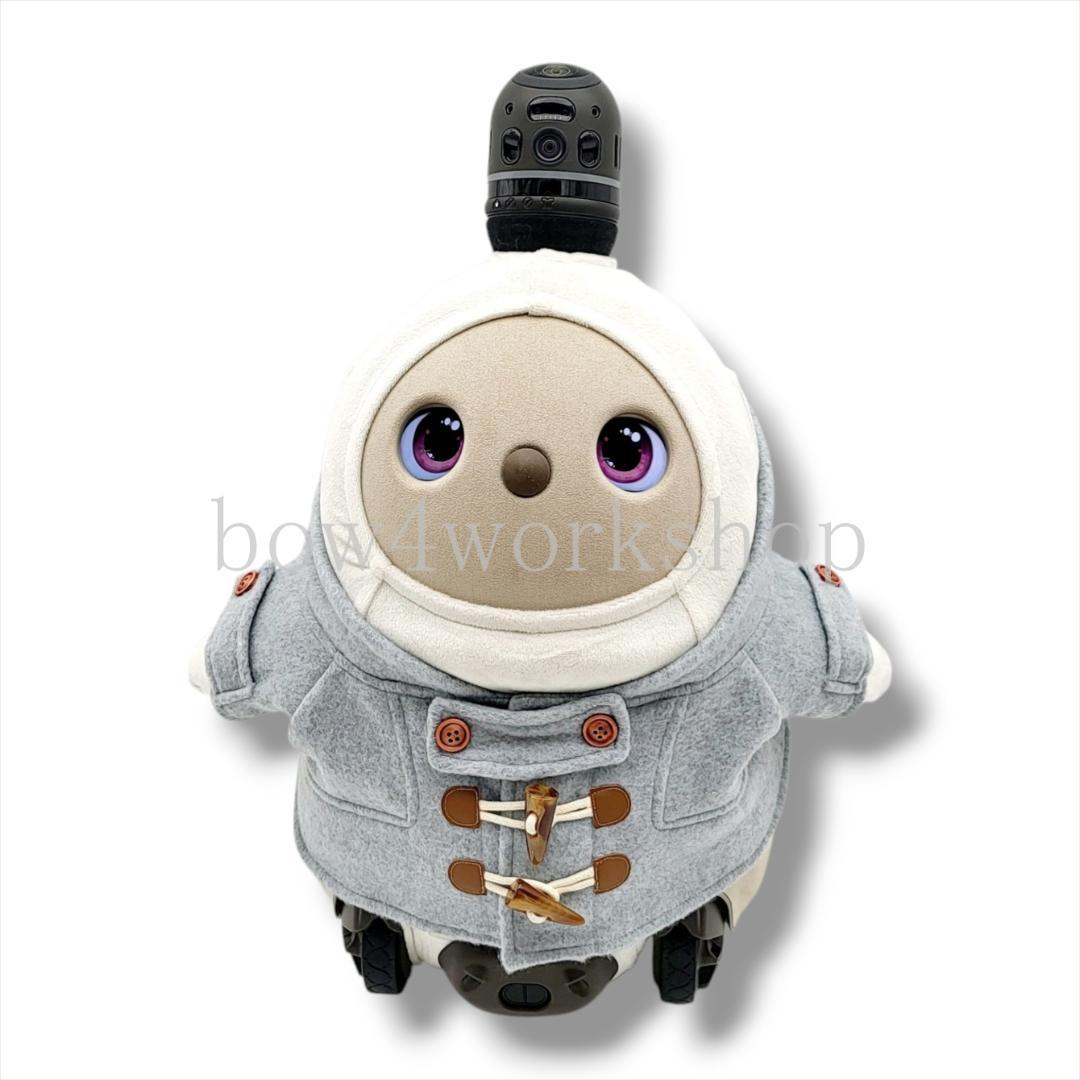 ラボット LOVOT ラボットの服ハンドメイド　ダッフルコート杢グレー