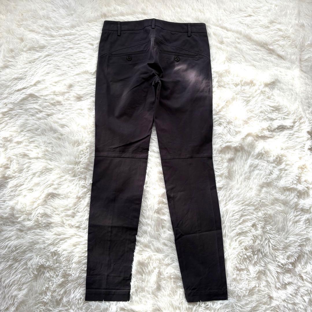 美品 ブルネロクチネリ ストレッチスリムパンツ 濃灰 42 L位 イタリア製