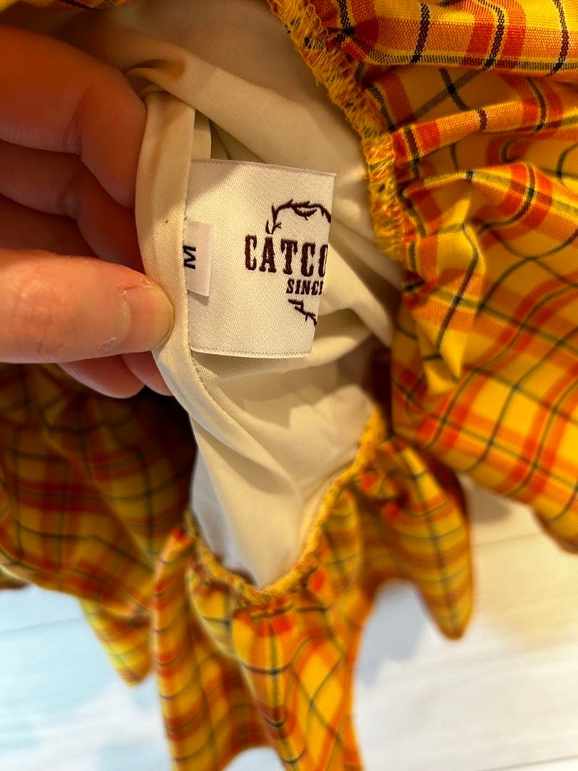 CATCOCOON ロリータ・ゴスロリ イエロー・チェック柄ドレス