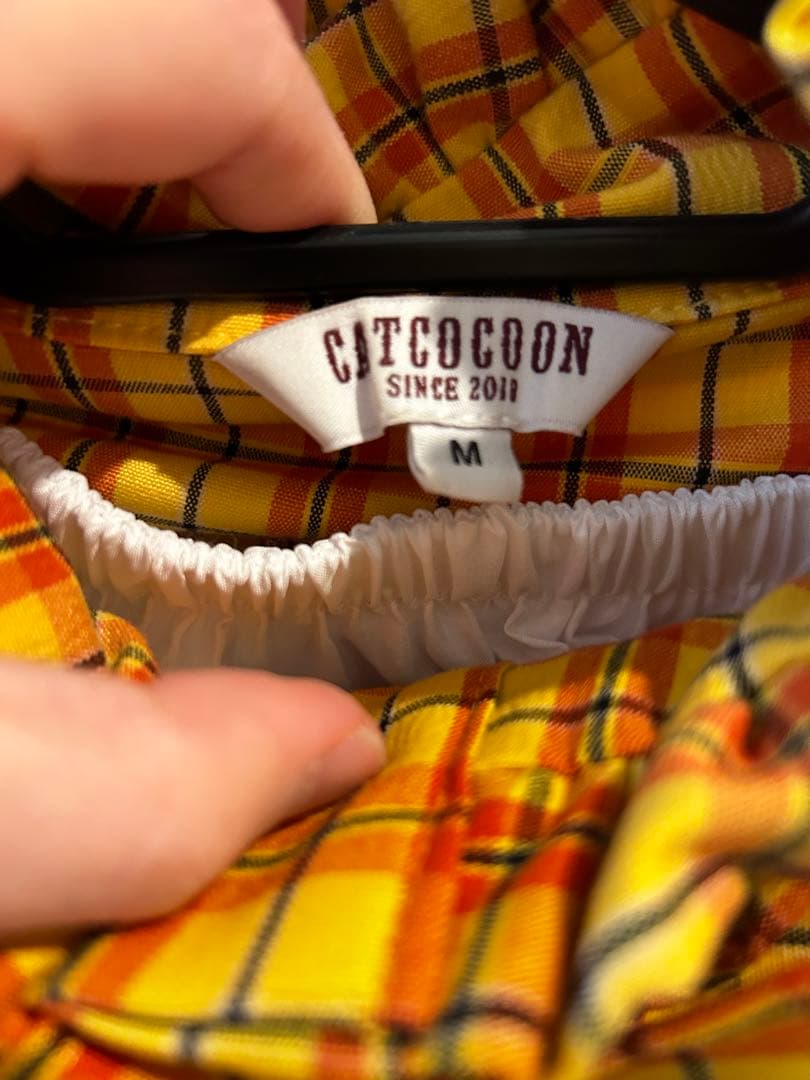 CATCOCOON ロリータ・ゴスロリ イエロー・チェック柄ドレス