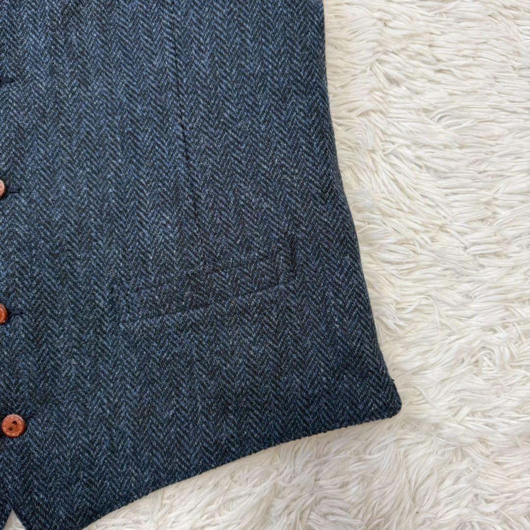 極美品/XL✨ザダファーオブセントジョージ×ハリスツイード ベスト ヘリンボーン