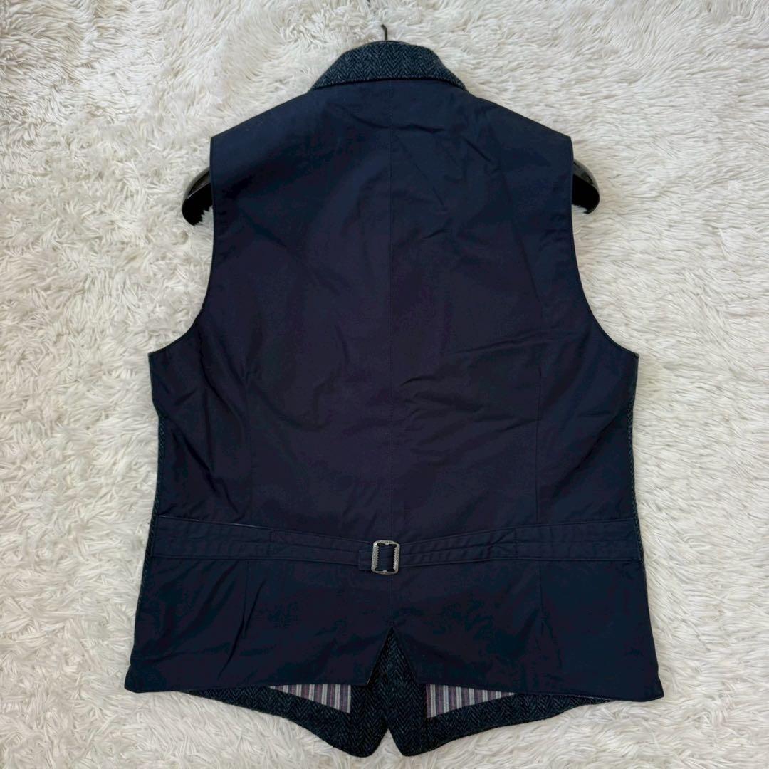 極美品/XL✨ザダファーオブセントジョージ×ハリスツイード ベスト ヘリンボーン