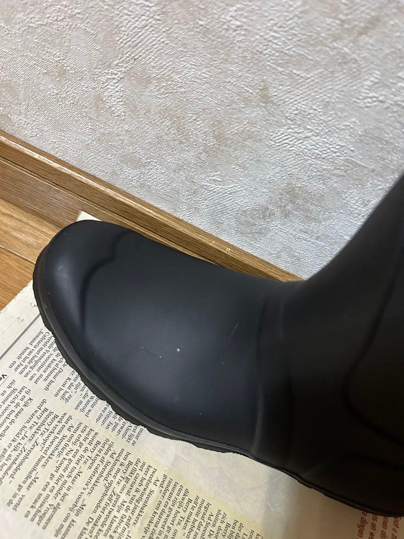 HUNTER ハンター ロングレインブーツ 黒 25センチ