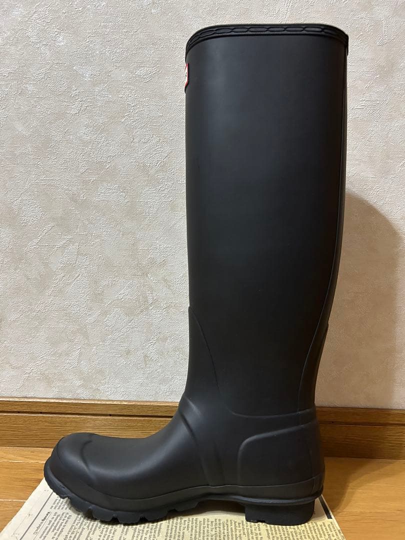 HUNTER ハンター ロングレインブーツ 黒 25センチ