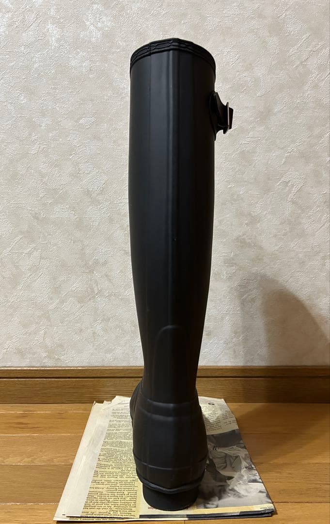 HUNTER ハンター ロングレインブーツ 黒 25センチ