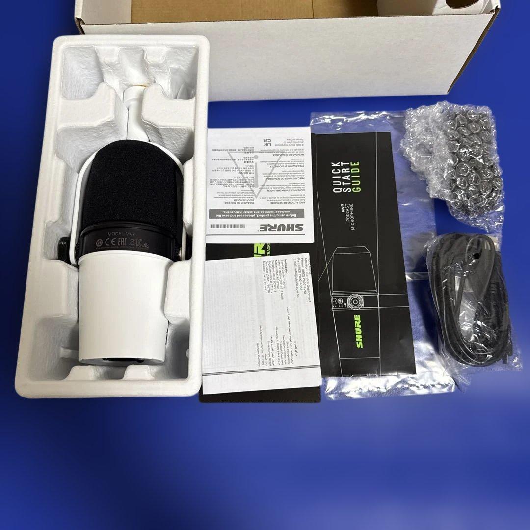 Shure MV7 PODCAST MICROPHONE ホワイトノワール