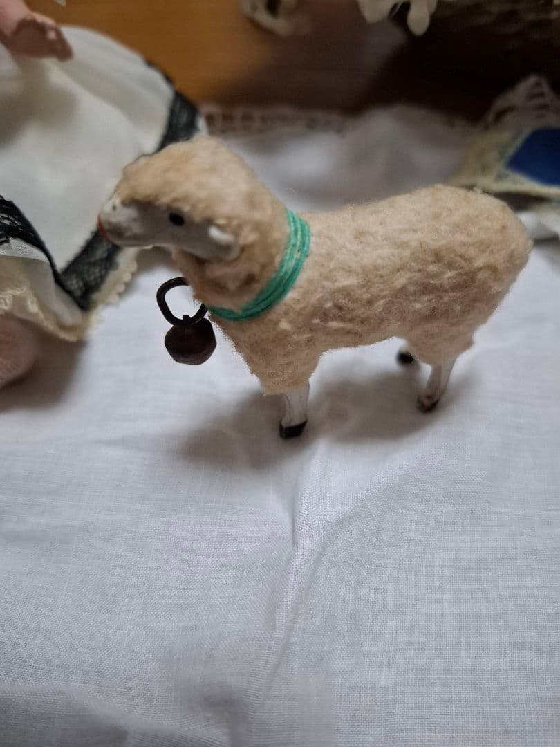 アンティーク★ミニョネット★チャイナヘッドドール★ペグドール★羊ヒツジ★ジュモー