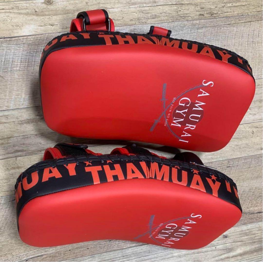 SAMURAI GYM キックミット 新品 レッド/ブラック