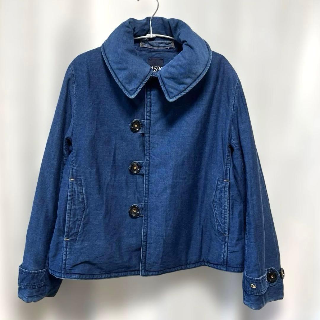45R 麦サテン　イヌイット　 　　　　　インディゴ加工　ブルゾン