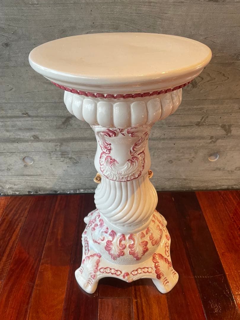 大人気　CAPODIMONTE イタリア製 陶器 花瓶➕フラワースタンド