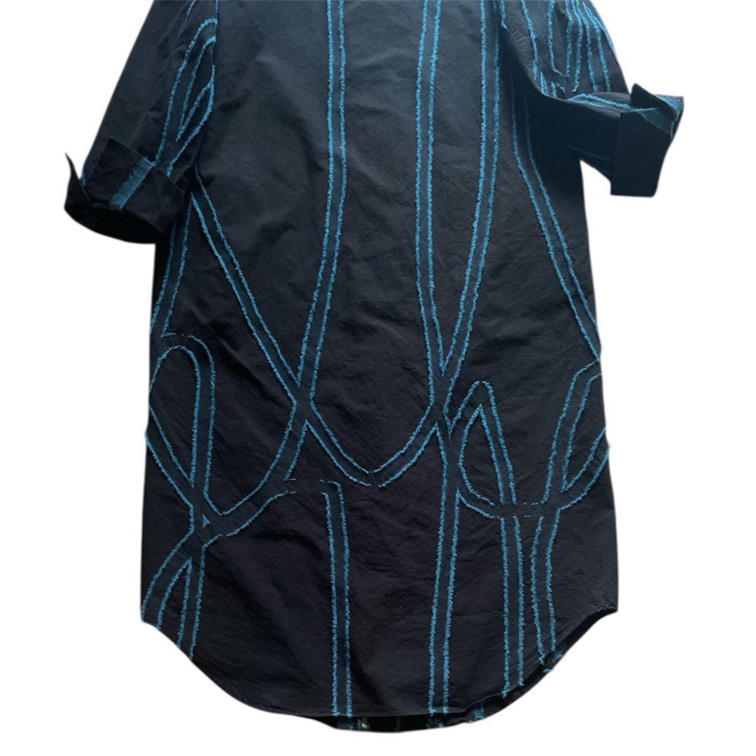 はしもとなおこ HASHIMOTO NAOKO バンドカラー シャツワンピース