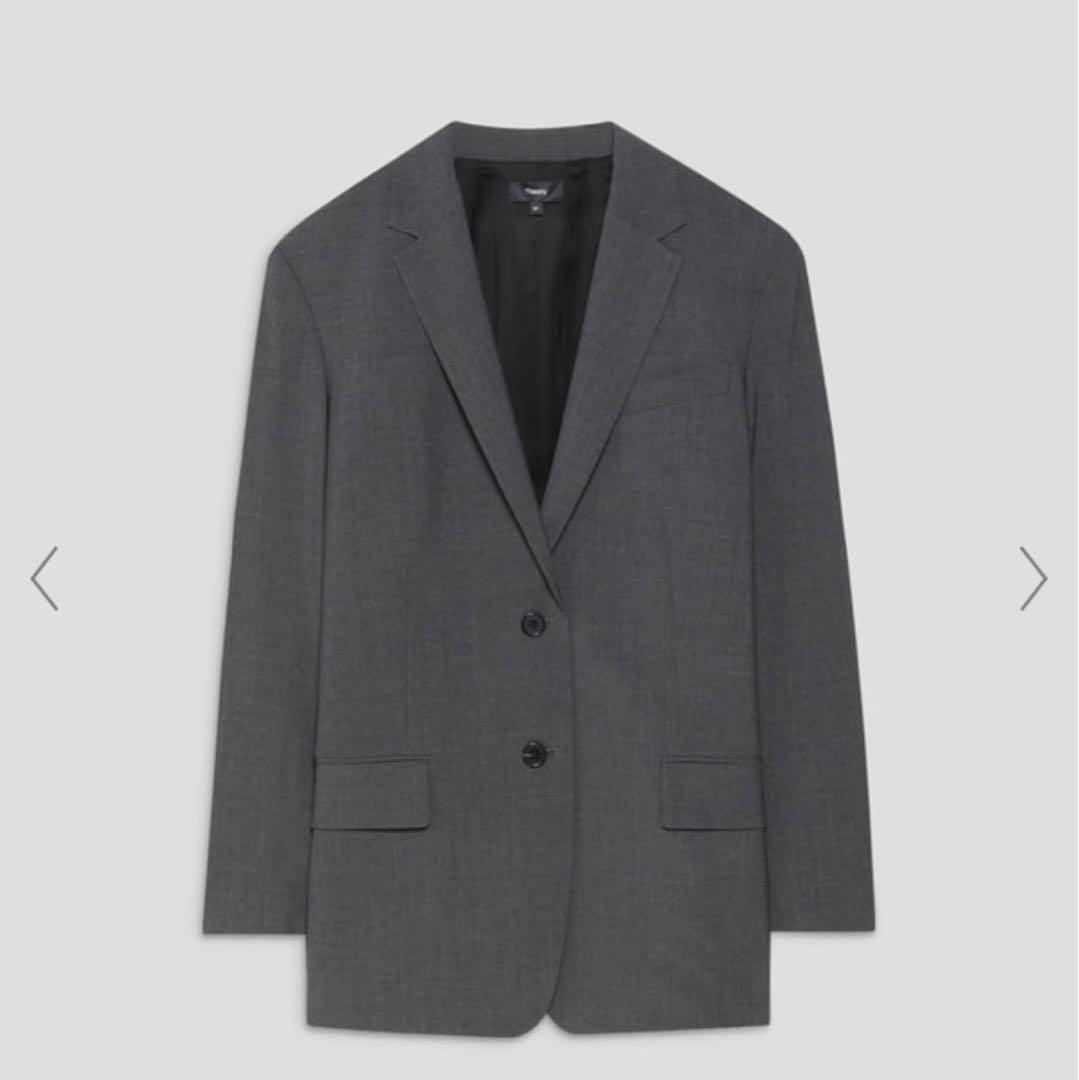 森星さん着用 Theory グレー オーバーサイズ テーラードジャケット P/S