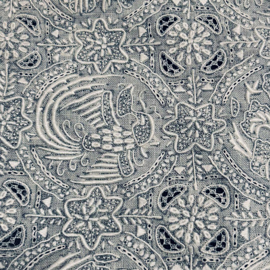 スワトウ　鳳凰　龍　刺繍　長期保管未使用