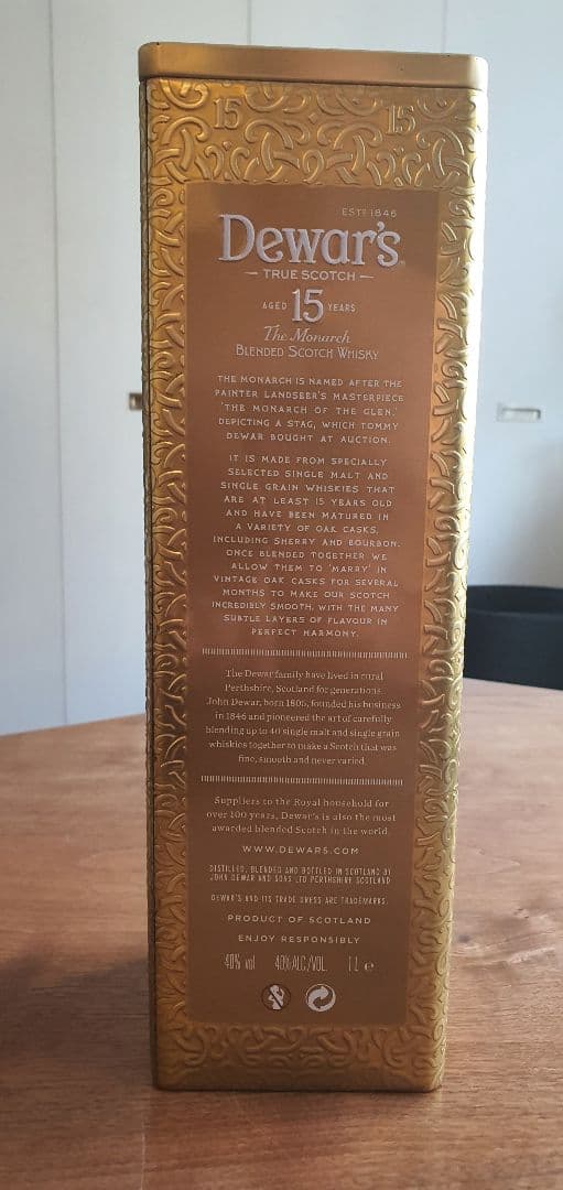 ヴィンテージ デュワーズ 15年ブレンデッド スコッチ ウイスキー 750ｍl
