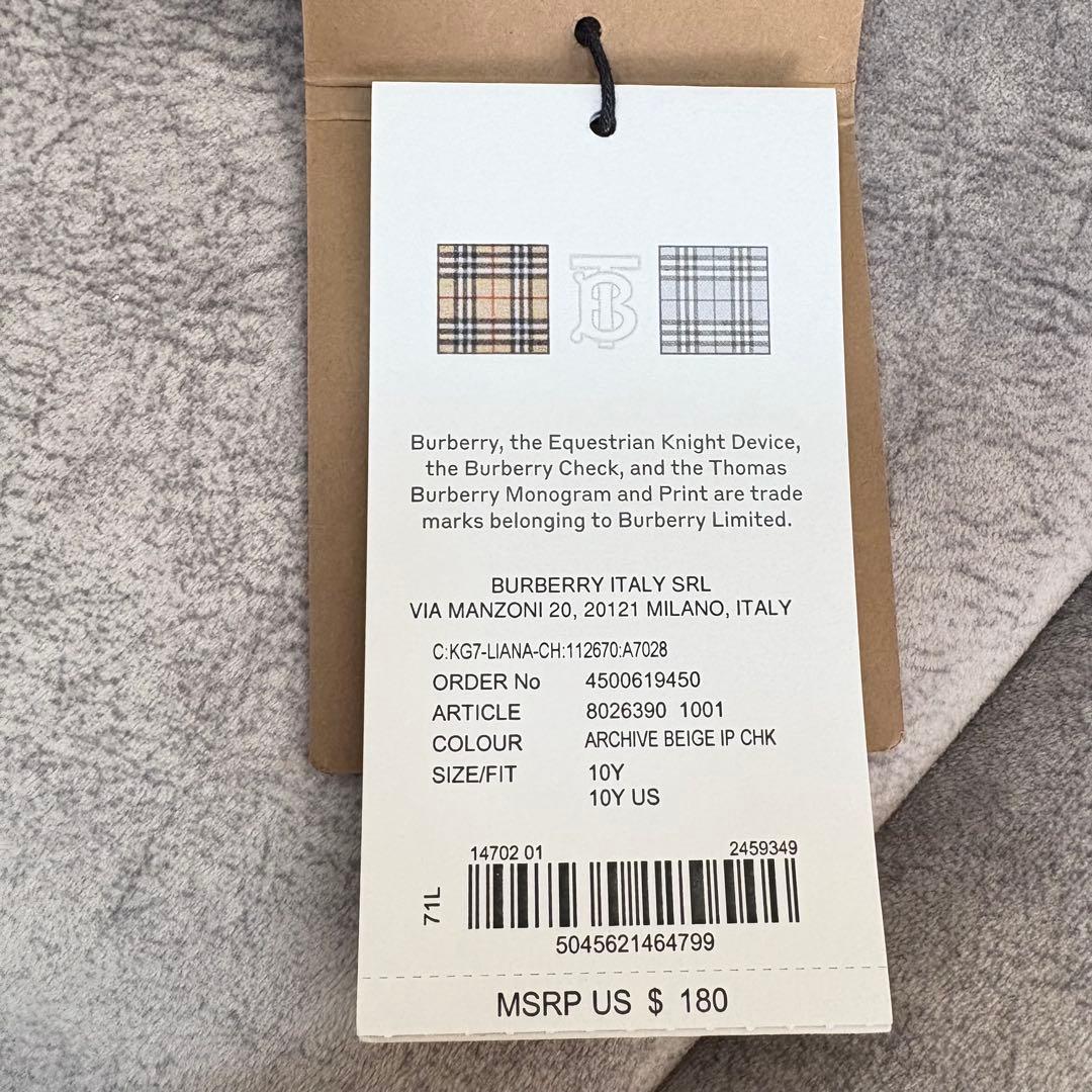 ラスト１【新品】BURBERRY キッズ ビキニ 水着 ロゴ×チェック 10Y