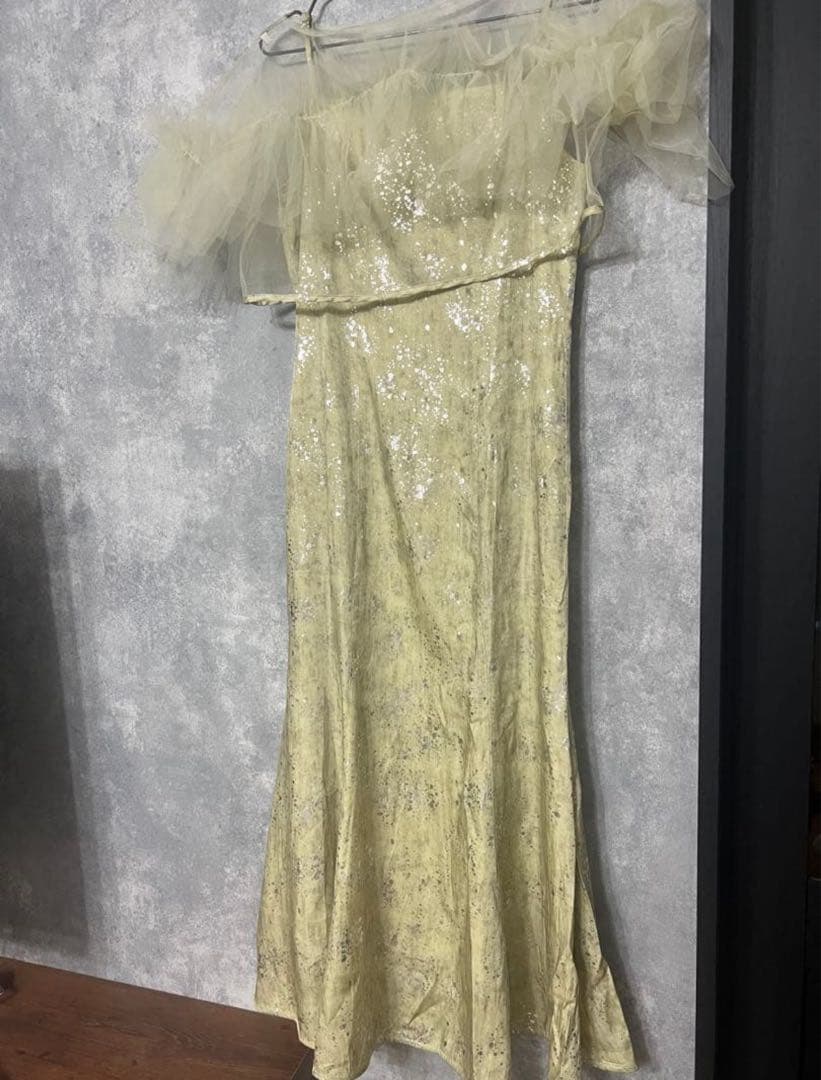 Leja チュールフリルボレロペイントマーメイドドレス