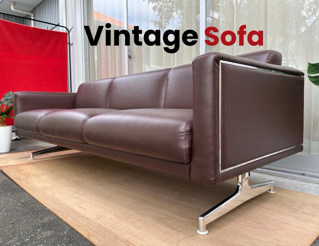 ヴィンテージ　モダン3Sソファ　三人掛け　ミッドセンチュリー　レトロモダン　美品