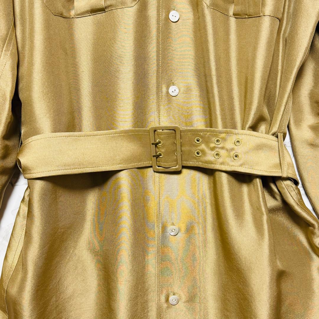 Ralph Laurenシャツワンピース シルク100% シャンパンゴールドM