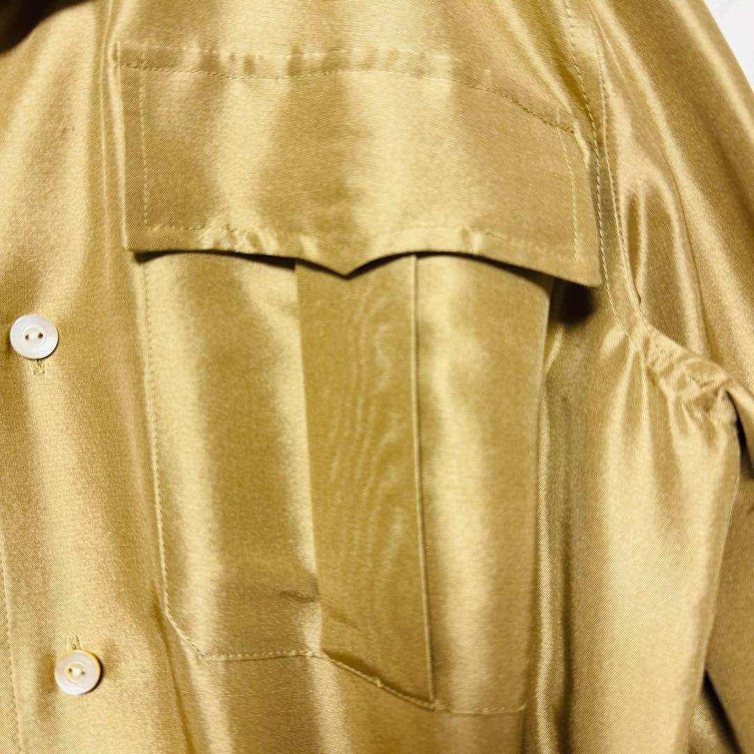 Ralph Laurenシャツワンピース シルク100% シャンパンゴールドM