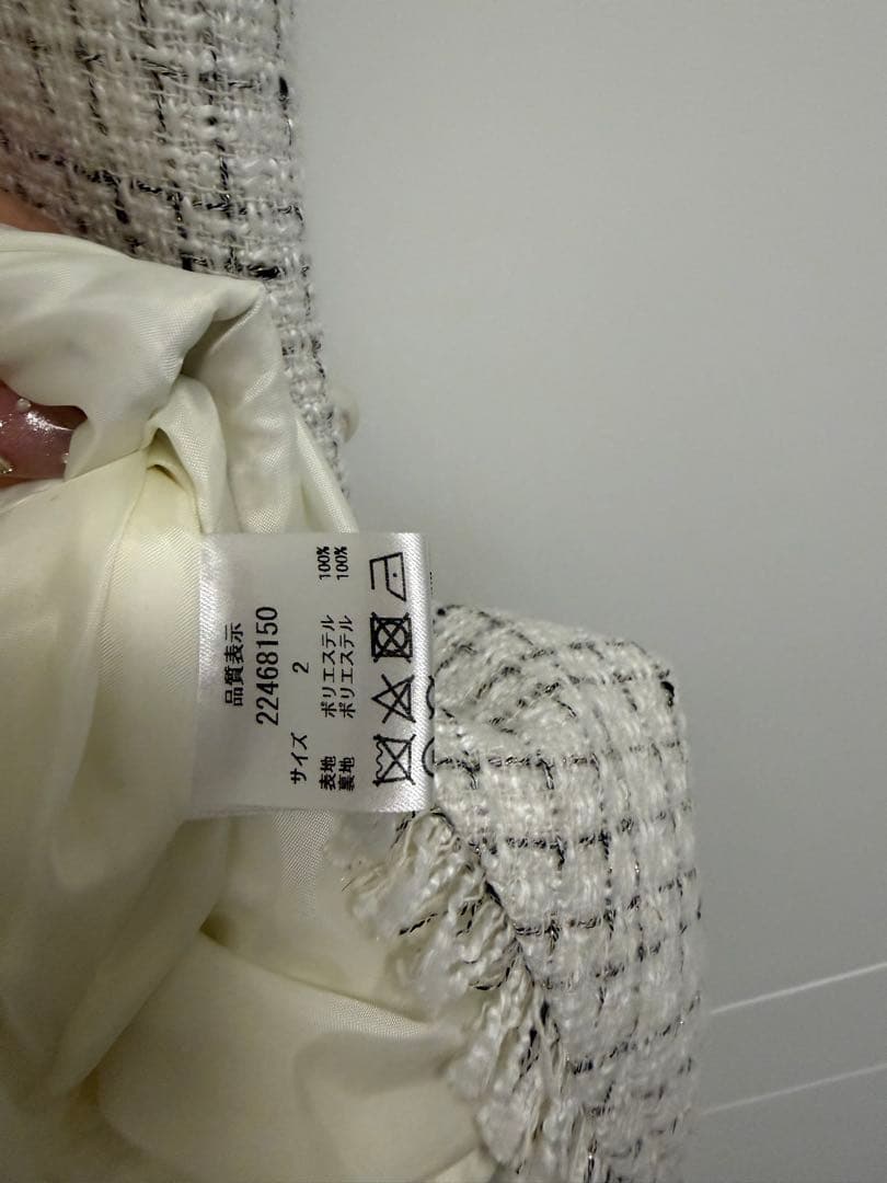 新品タグ付きApuweiser-riche ツイードペプラムミニワンピース