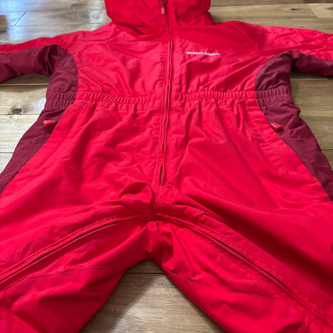 mont-bell スキーウェア レッド つなぎ　120