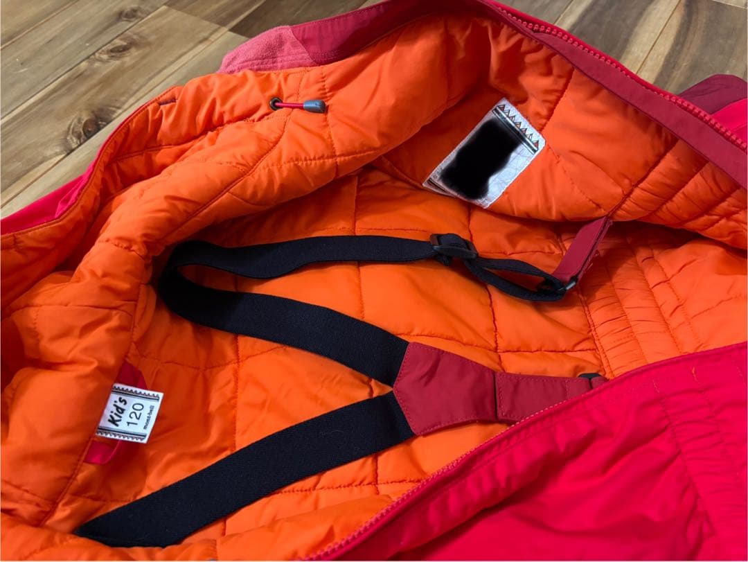 mont-bell スキーウェア レッド つなぎ　120