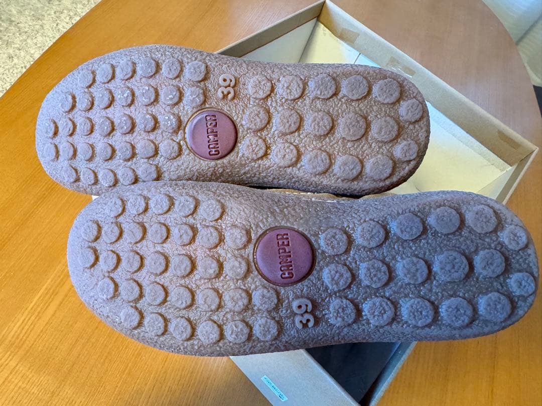 新品未使用　CAMPERカンペール　ブラウン スエード ムートンブーツ　25cm