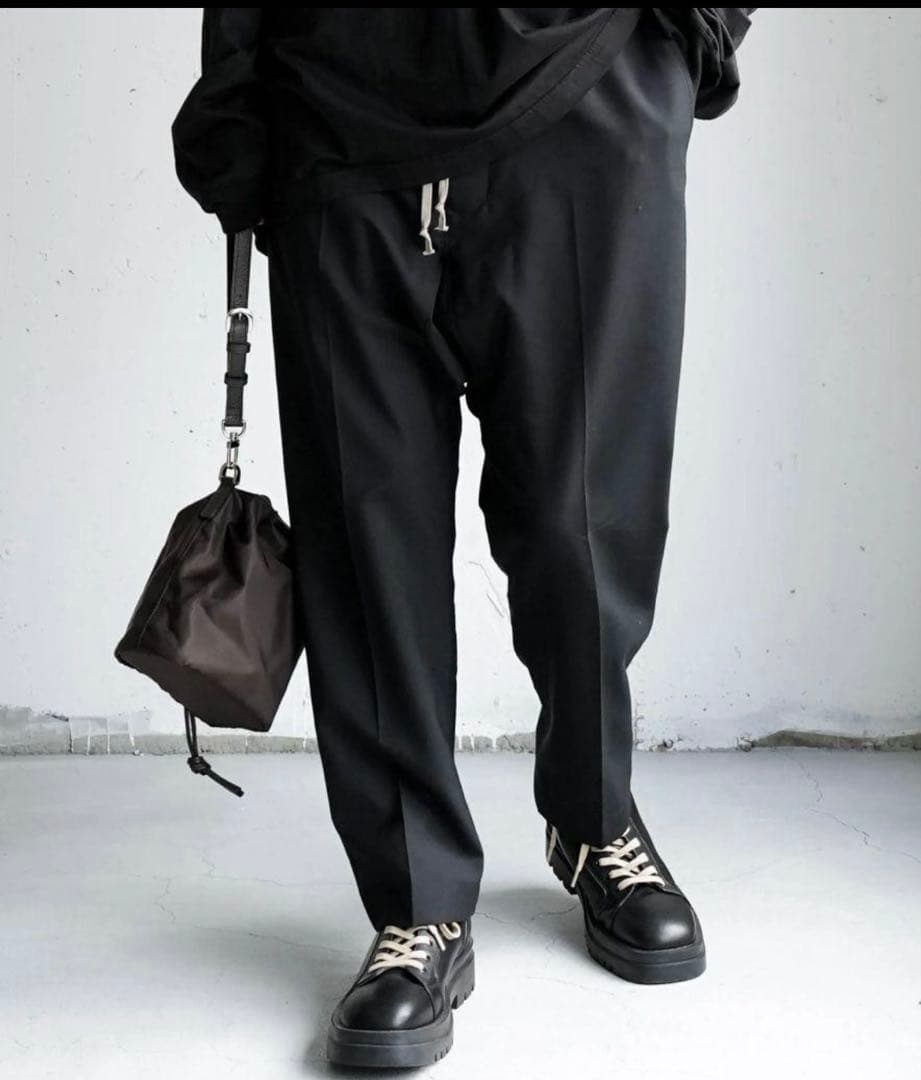 パンツ CTHY TECHWOOL BAGGY SARROUEL SLACKS BL2